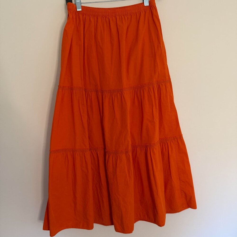 The Little Project Cotton Tiered Maxi Skirt Boho Chic Summer - XS